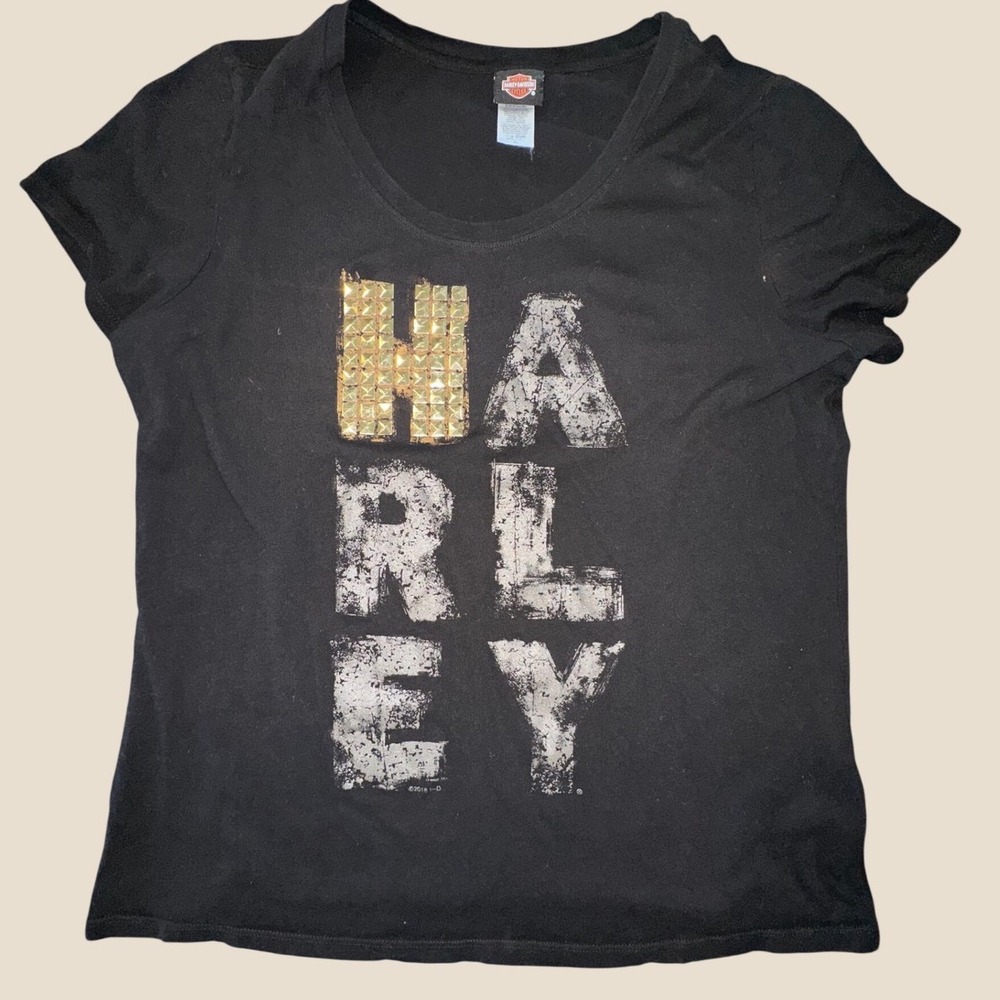 Harley-Davidson Studded Graphic Tee Black XL Adamec Jacksonville Florida 2018